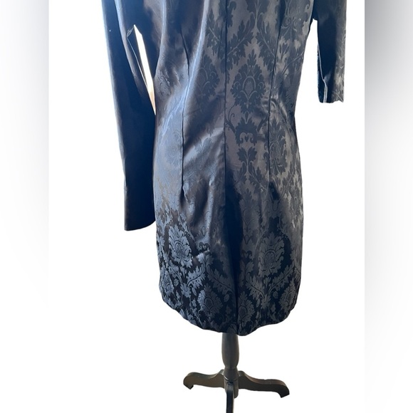 White House Black Market Black Brocade Duster Jacket - Picture 6 of 9